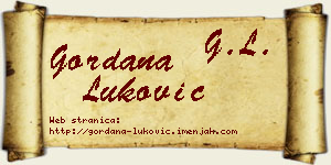 Gordana Luković vizit kartica